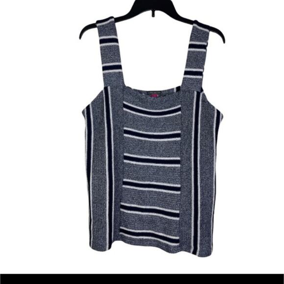Vince Camuto Sleeveless Striped Sweater NWOT - Picture 4 of 12